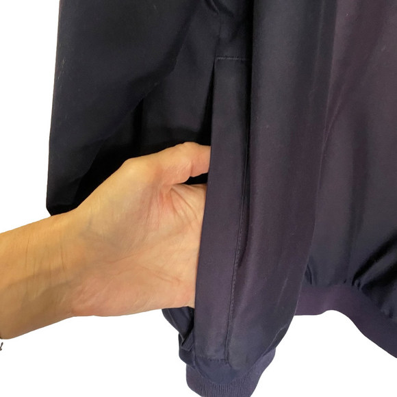 JOHN ASHFORD Retro 90s Purple Lined V-Neck Windbreaker Pullover Jacket L - Picture 12 of 15